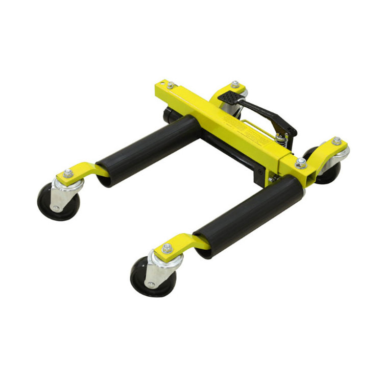 Wheel Dolly Car Skates Vehicle Positioning Hydraulic Tire Jack Ratcheting Foot Pedal Lift Hydraulic Car Wheel Dolly, 1500lbs