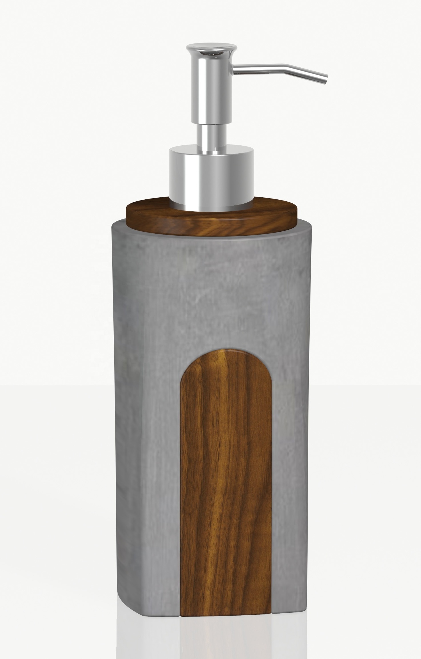 Soap Dispenser Custom Logo Stand Gel Dispenser with Wood effect Hand Sanitizer Dispenser