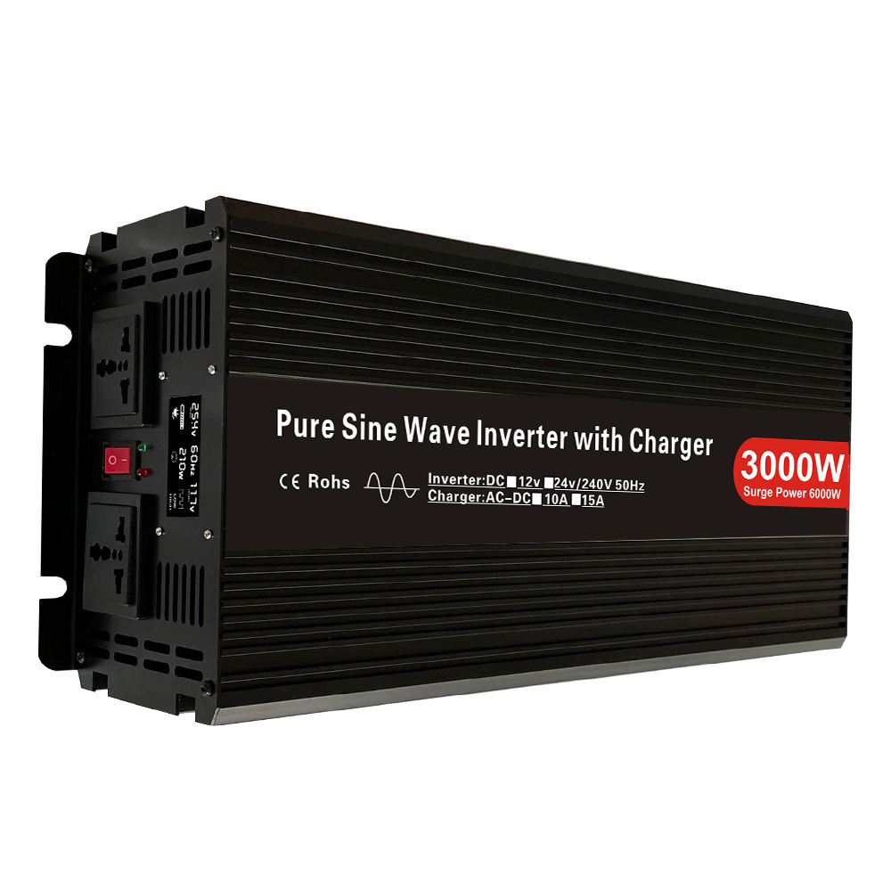 full power ups pure sine wave solar power inverter with charger dc ac 12v 220 3000w inverter with charger for lead acid battery