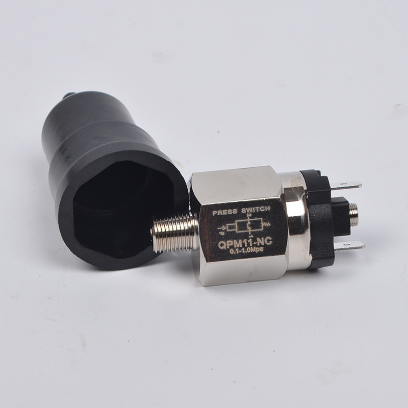 adjustable 1-10 bar G1/8 external thread normally closed 12V DC air pressure switch QPM11-NC