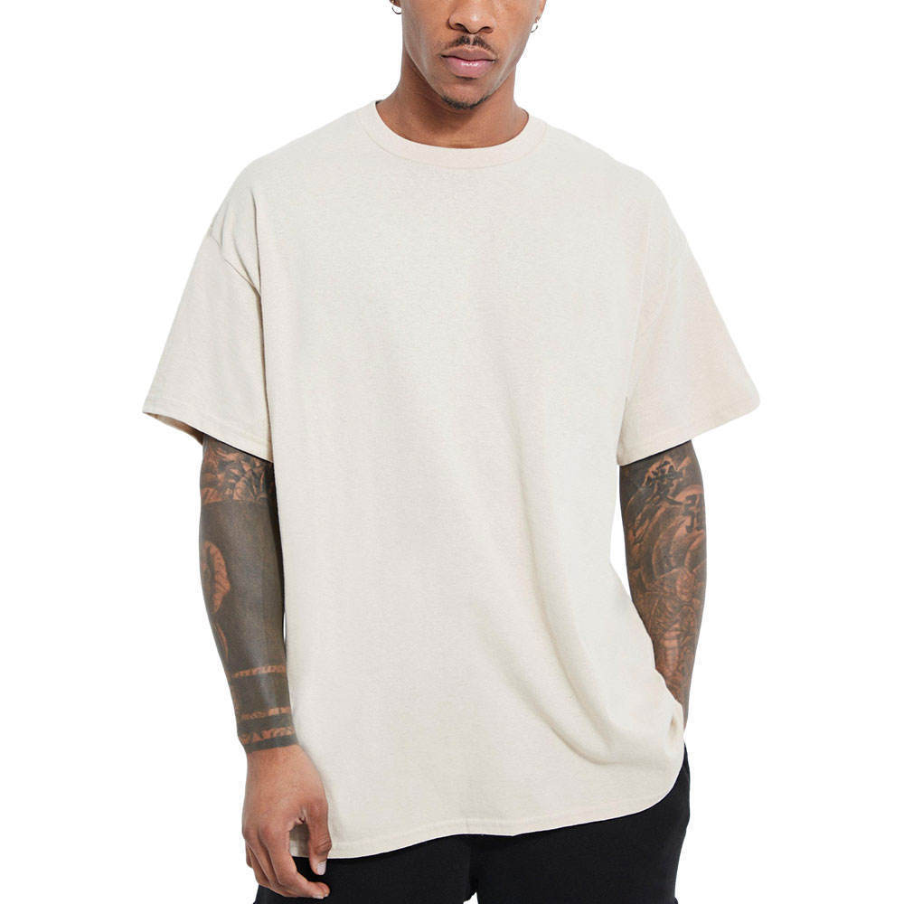 OEM Men'S T Shirt High Quality Streetwear Blank T Shirt 250 Gsm Heavy Weight Print Logo T Shirt