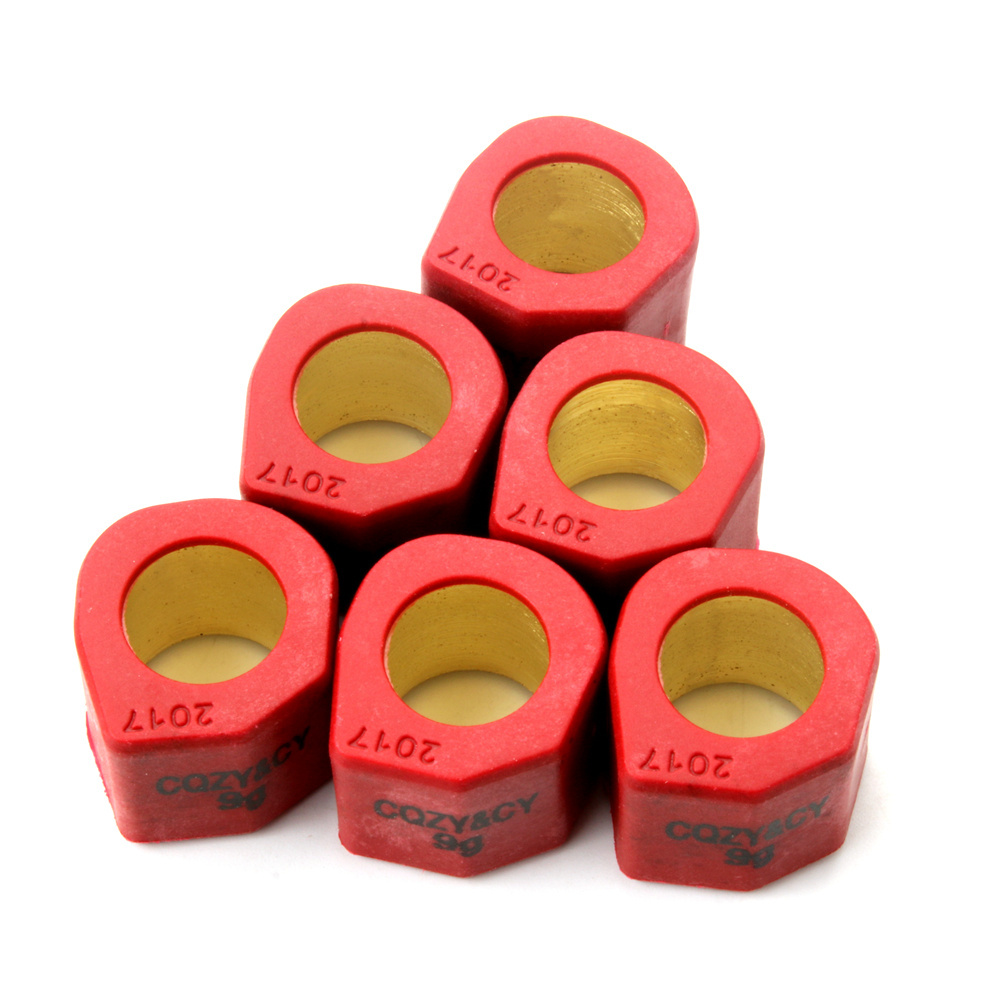 6PC Racing Roller Set Variator Weights 20x17mm For Dragster Leonardo 125cc 150cc 180cc 200cc Scooter Motorcycle