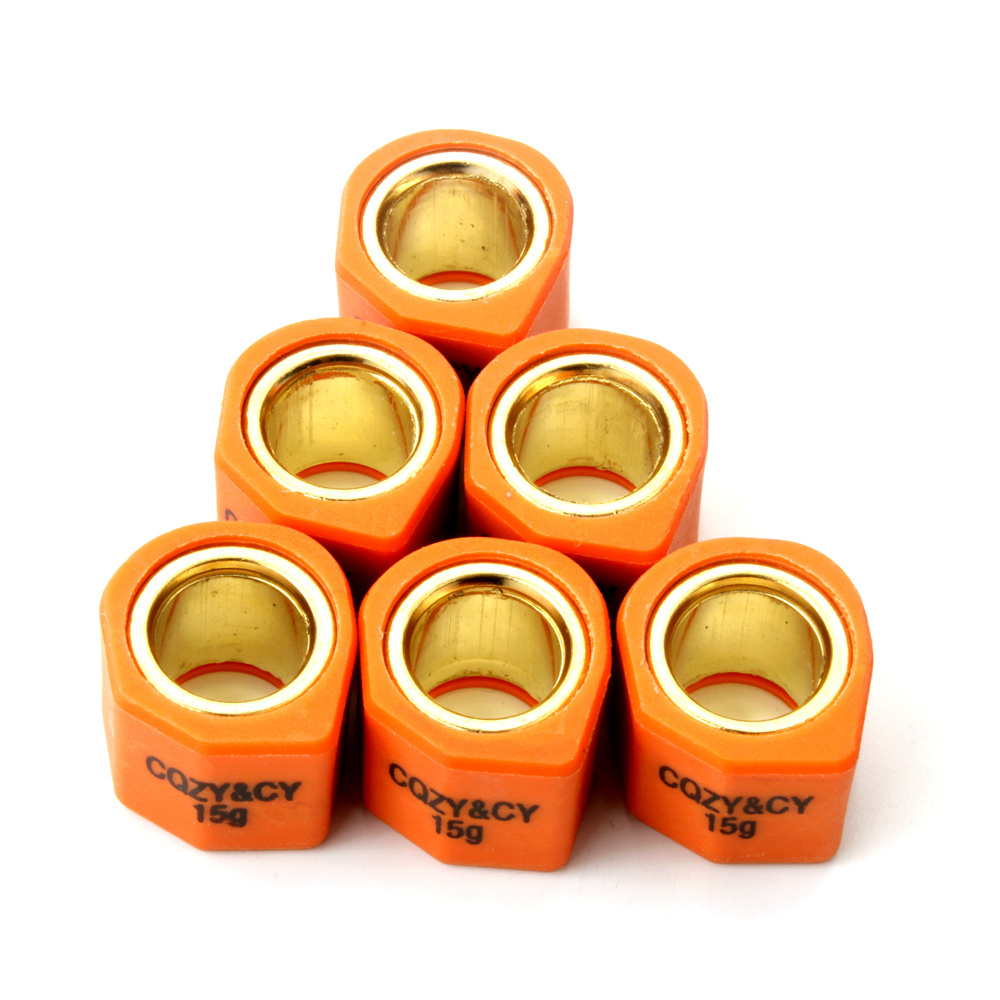 6PC Racing Roller Set Variator Weights 20x17mm For Dragster Leonardo 125cc 150cc 180cc 200cc Scooter Motorcycle