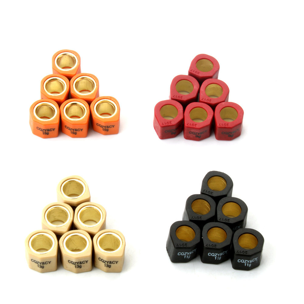 6PC Racing Roller Set Variator Weights 20x17mm For Dragster Leonardo 125cc 150cc 180cc 200cc Scooter Motorcycle