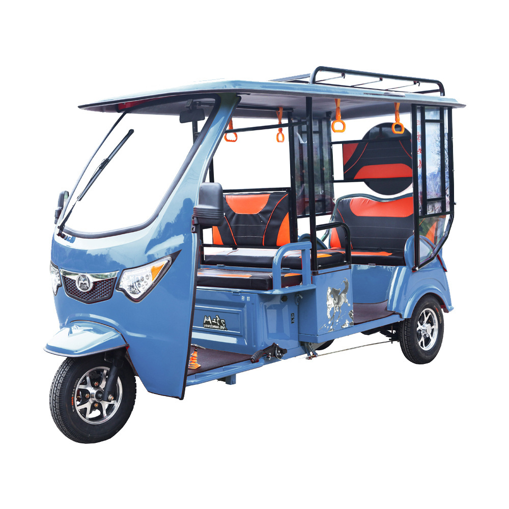 2022 Solar Panel Electric Tricycles Lithium Three Wheel Motorcycle For Passenger Taxi With Passenger Roof