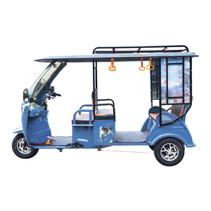 2022 Cheaper Design Enclosed Body Tuk Tuk Electric Passenger Bike 3 Wheel Taxi Tricycle With USB For Sale