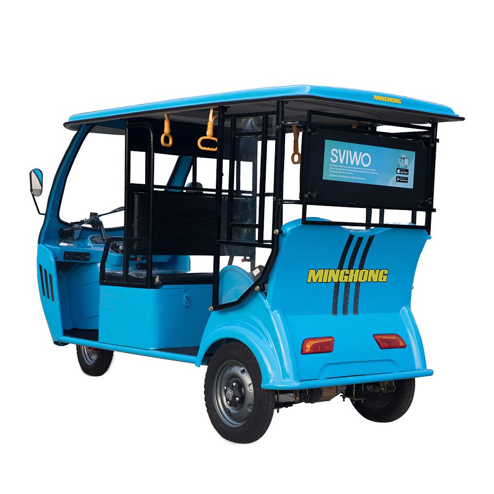 Solar Panel Fashionable  E Rickshaw Market 3 Wheeler Auto Tricycle 60v  Toto Rickshaw  With Heavy Body in USA