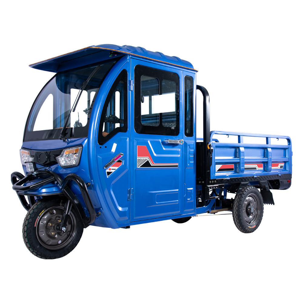 Minghong China wholesale Cargo tricycle powered by battery Good trike three wheel electric tricycle fully enclosed for adult