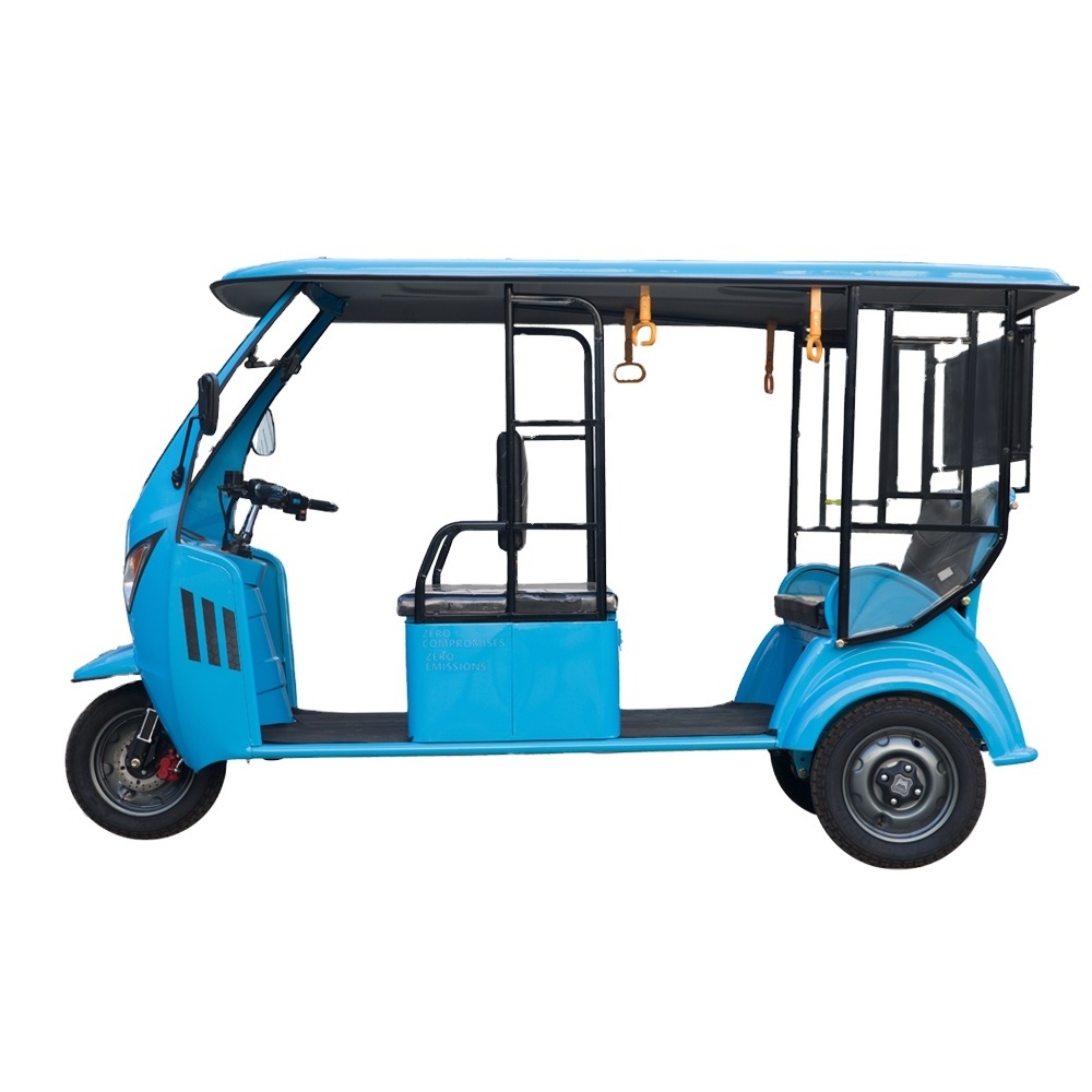 Factory Supplier Fast Speed Tuk Tuk Auto E Rickshaw Eco-friendly Passenger  Electric Tricycle With Back Seat