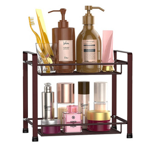 Bathroom Countertop Organizer 2 Tier Detachable Kitchen Spice Rack Wire Basket Storage Counter Shelf