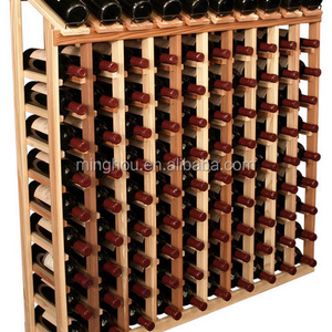 customized 100 bottles commercial used pine timber wood floor standing tall wine cabinets wine shelf