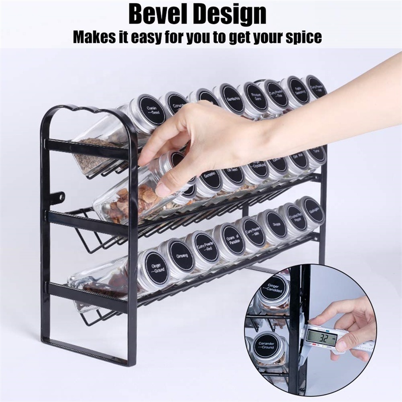 Wall Mounted Spice Rack Organizer for Countertop Detachable Seasoning Organizers for Pantry Door Kitchen Cabinet