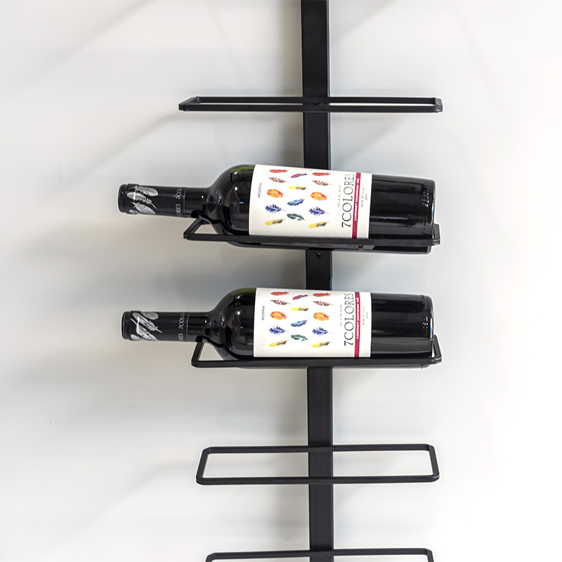 Wholesale new arrival 12 bottle metal wine rack wall mounted wine bottle holder