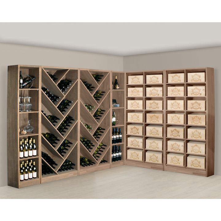 ODM Antique Wine Cellar Corner Wine Cellar Rack Design Wood Customized Buckets, Coolers & Holders OEM Not Support Sustainable