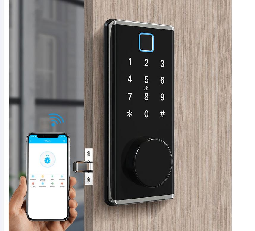 New Design of Fingerprint PIN Code Lock Waterproof Security Smart Lock For Hotel Smart Door Lock Gateway