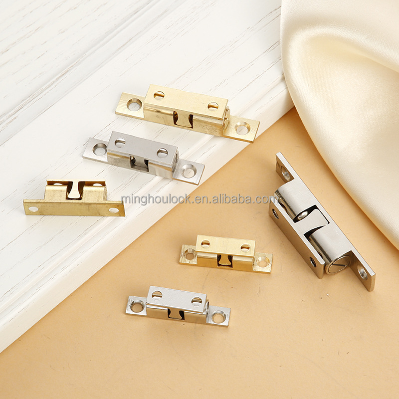 Solid brass door catches door closers double ball catch latch for cupboard