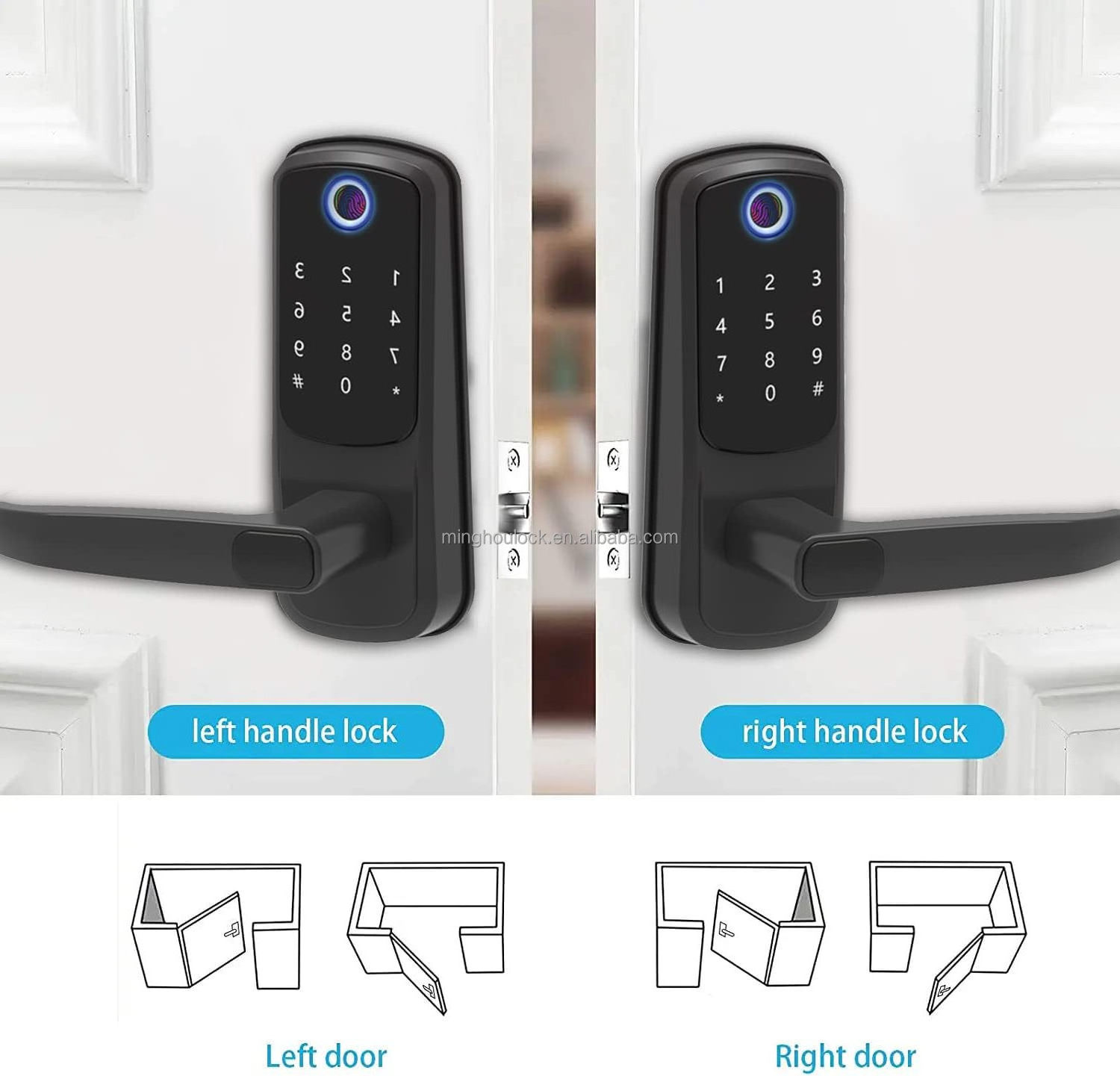 High Security Fingerprint Electronic Digital WiFi Smart Door Lock