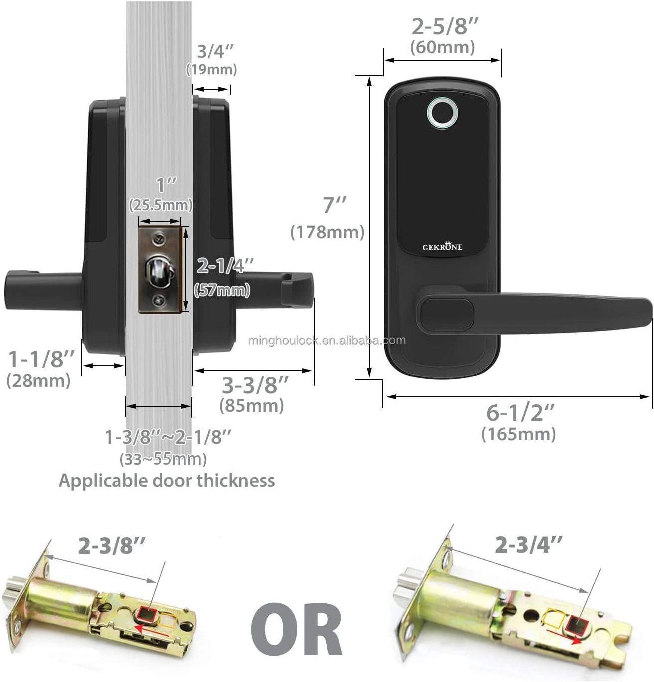 High Security Fingerprint Electronic Digital WiFi Smart Door Lock