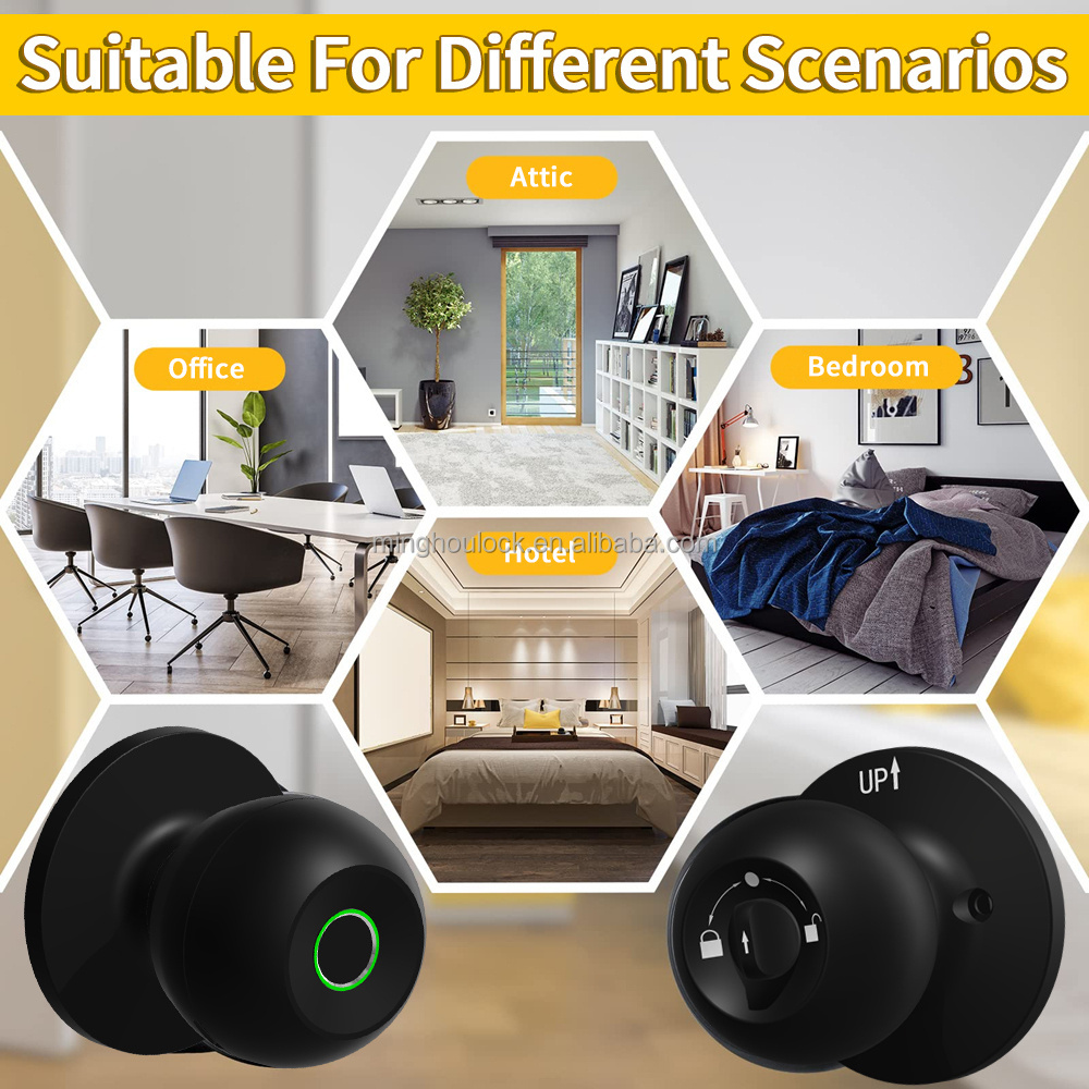 Tuya APP Smart Door Lock Inteligentes Fingerprint Inside Keyless Waterproof Digital Handle Smart Lock