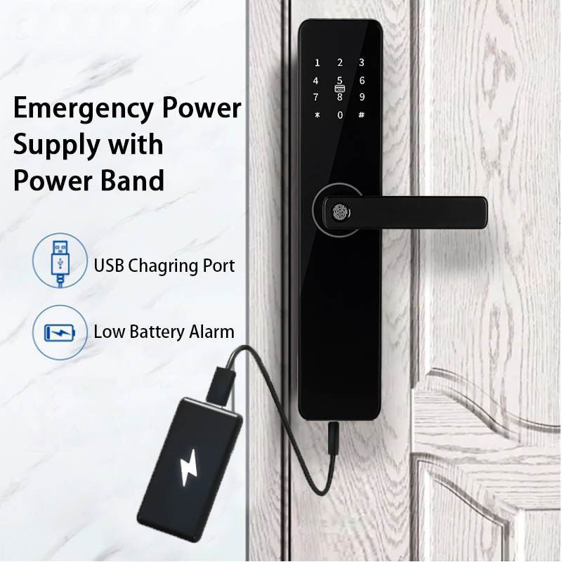 Door lock Remote control Safety USB Port Lock With Key Wifi Touch Keypad smart locks