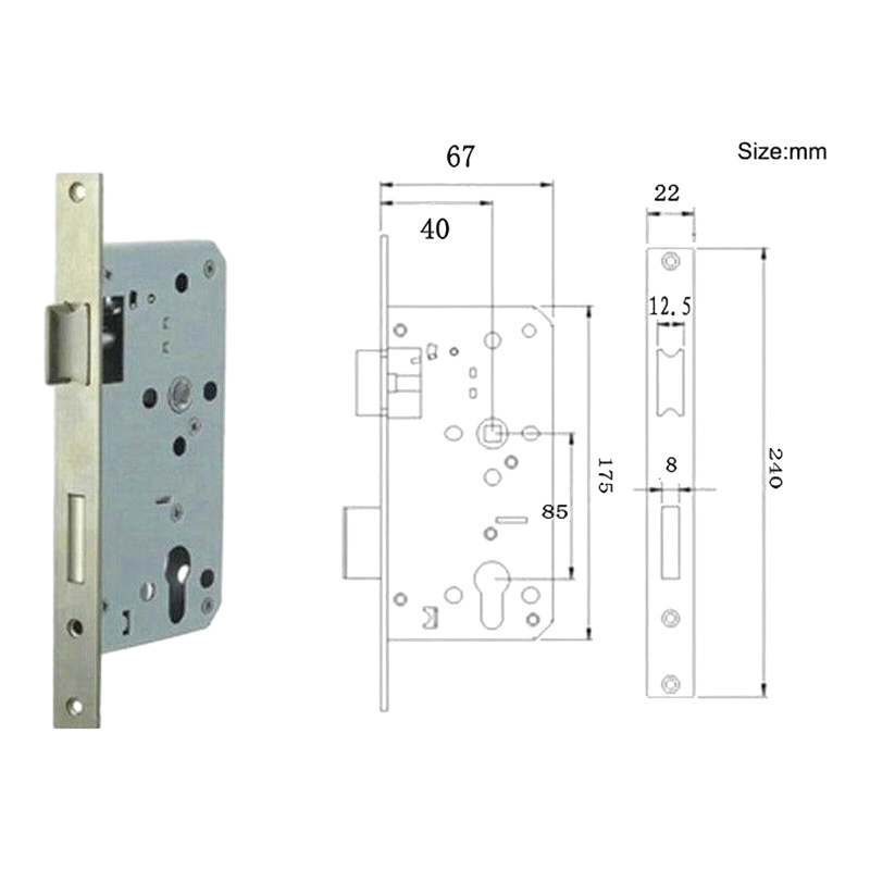 Hot Sale Door Tubular Mortice Lock Body Door Knob Latch 4085 Lock Body Wholesale Door Lock Body and Cylinder