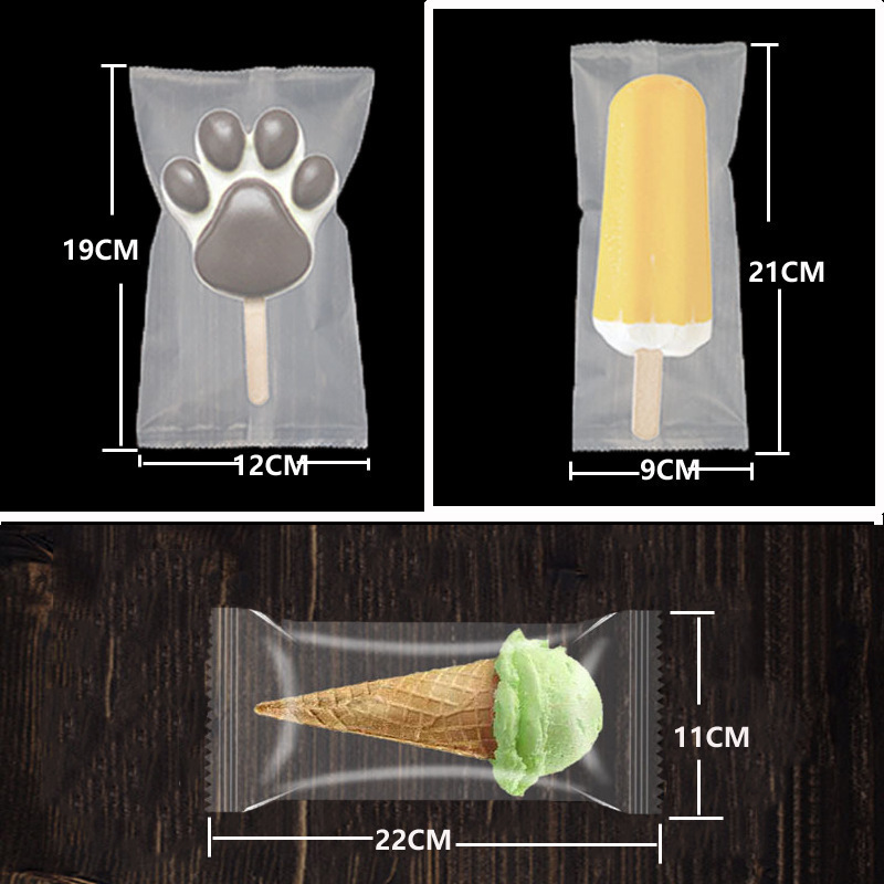 Custom Printed Pop Popsicle Packaging Bag Back Sealing Foil Plastic Ice Cream Wrapper Ice Popsicle Frozen Food Packaging