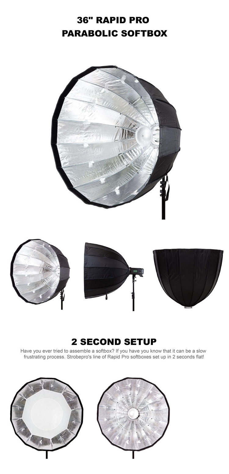 70/90/120cm quick loading Deep Parabolic Umbrella Softbox for Commercial Studio Flash Portrait Product Photography