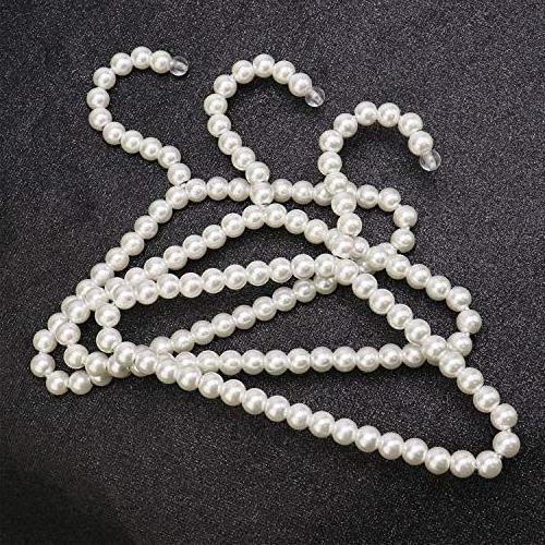 Pearl beads premium metal elegant white color clothes hanger rack pants bar hanger wedding dress