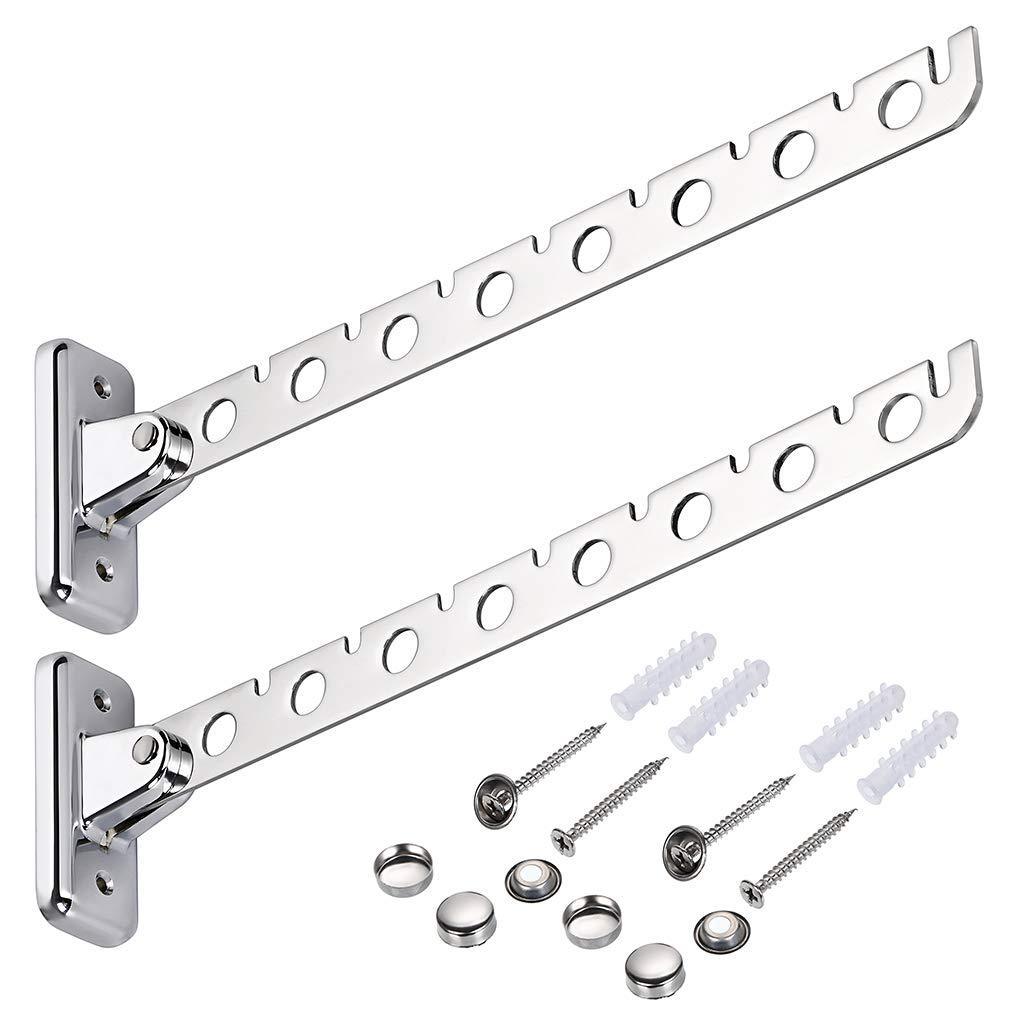 New design foldable save space stainless steel 8 holes folding coat hanger wall mounted coat hanger