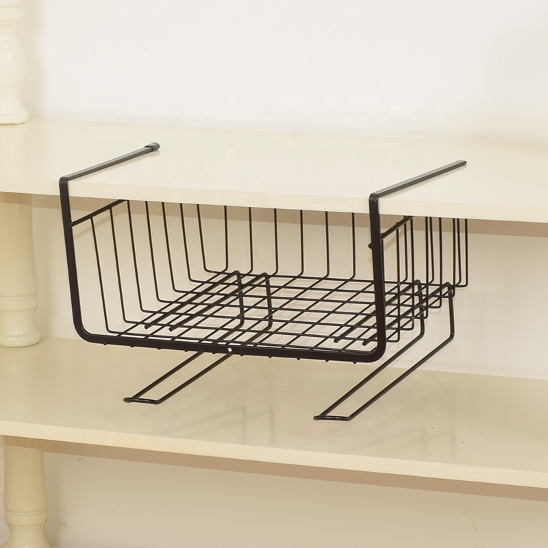 Foshan factory wire shelf kitchen organizer fruit basket under cabinet kitchen racks and holders metal storage baskets