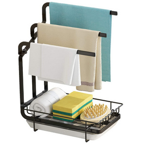 Kitchen cloth rack tabletop supplies small item storage and storage rack cleaning cloth steel wire ball sink drainage rack