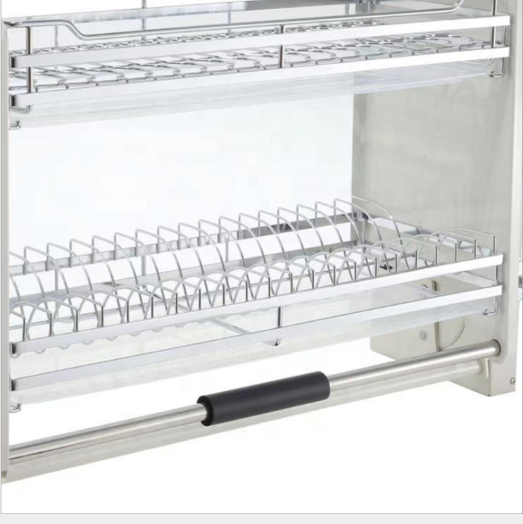 Multi-Function Pull Out adjustable bearing  Baskets Wire Storage Drawers Kitchen Basket