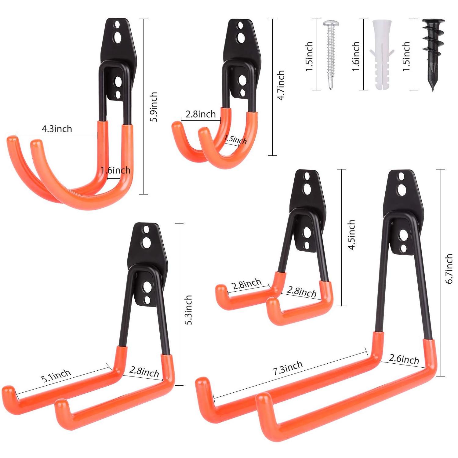 Versatile Metal Hooks For Hanging Heavy Duty Garage Storage Wall Hooks