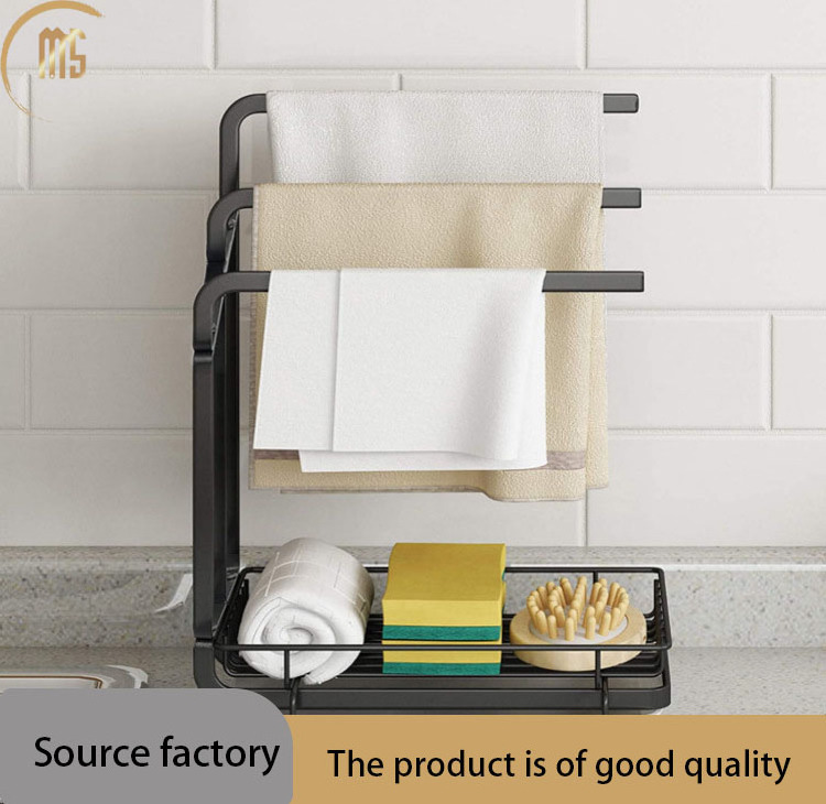 Kitchen cloth rack tabletop supplies small item storage and storage rack cleaning cloth steel wire ball sink drainage rack