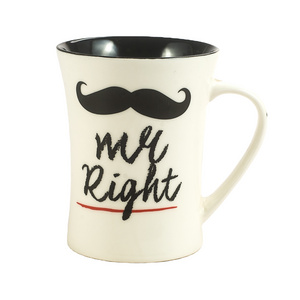 Custom mustache ceramic couple coffee mug set wedding favors mugs souvenir mr and mrs love cup gifts color inside