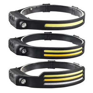 emergency usb rechargeable motion sensor headlamp 18650 battery powered led head lamp