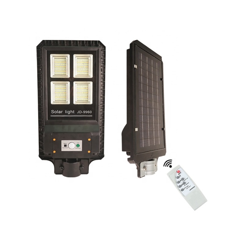 2021 New Design Two Solar Panel Solar Power Motion Sensor Remote Control Led Light 30w 60w 90w Led Solar Street Light