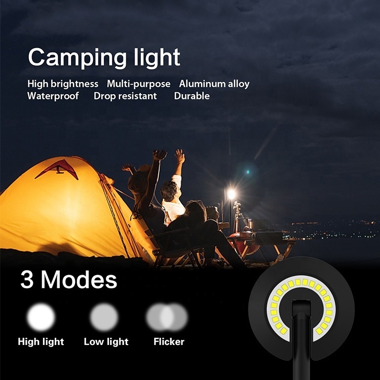 Telescoping Emergency Camping Light 220V 12V Battery Powered Retractable Portable LED Work Light