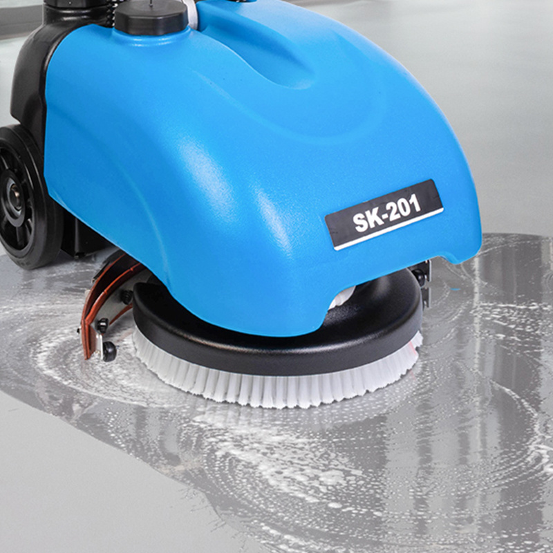 Single disc 14 inch brush tile scrubbing machine electric hand push floor scrubber