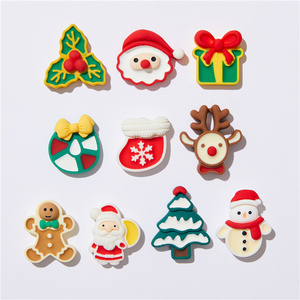 Popular Christmas Jewelry Resin Accessories Resin Christmas Flat Back Charms For Slime