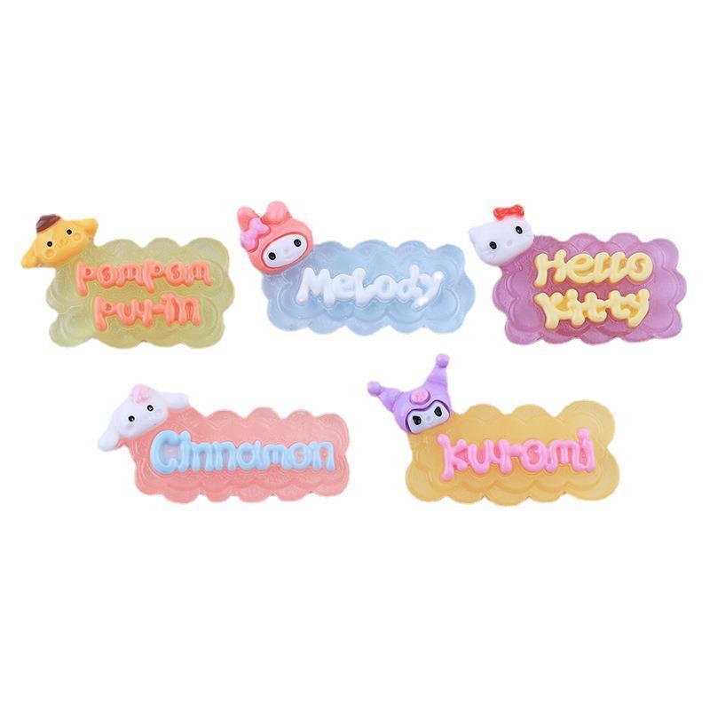 Wholesales Sanrio Resin Charms Glow-in-the-dark Animal Sign Resin Jewelry Resin Sanrio For Decoration