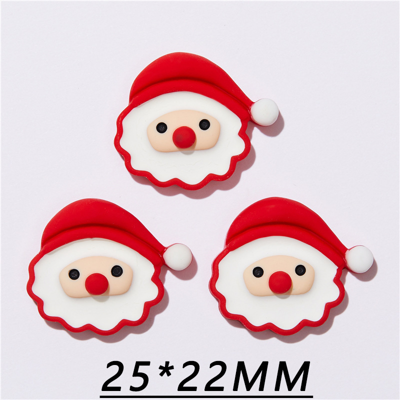 Popular Christmas Jewelry Resin Accessories Resin Christmas Flat Back Charms For Slime