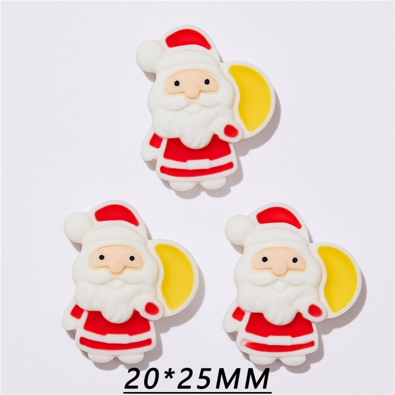 Popular Christmas Jewelry Resin Accessories Resin Christmas Flat Back Charms For Slime