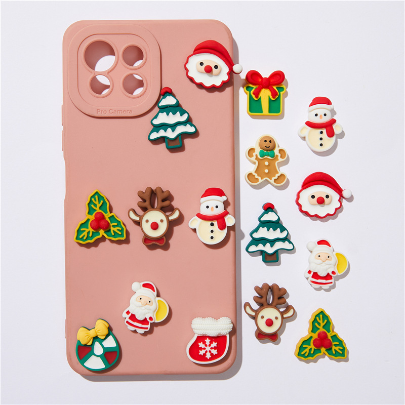 Popular Christmas Jewelry Resin Accessories Resin Christmas Flat Back Charms For Slime