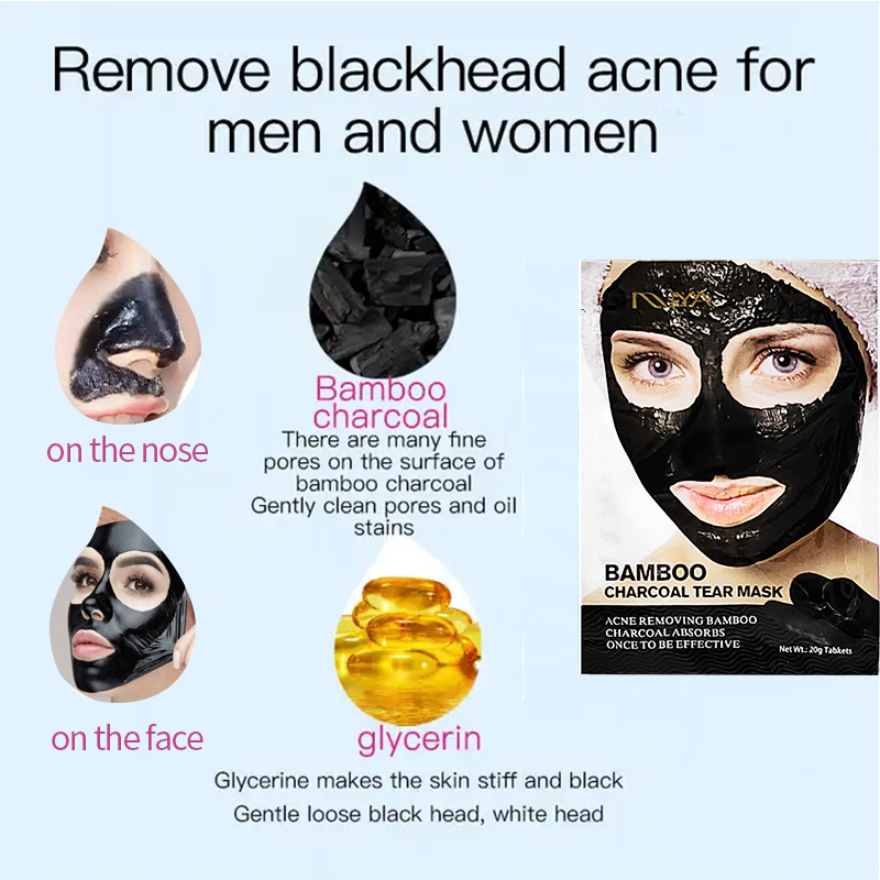 Blackhead Remover Face Nose Mask Pore Strip Black Mask Peeling Acne Treatment Deep Cleansing Mask Oil Control Skin Care