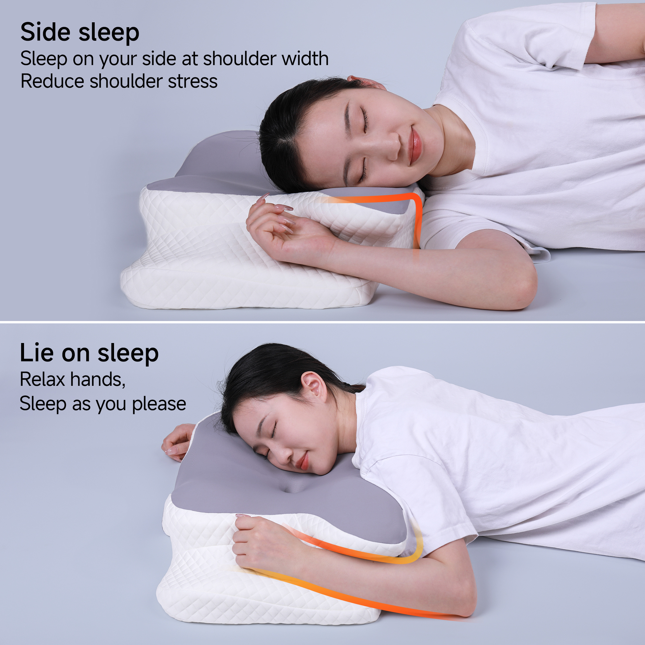 Ergonomic Sleep Pillow OEM ODM Neck Support Relaxation Contour Orthopedic Pillow Memory Foam pillow