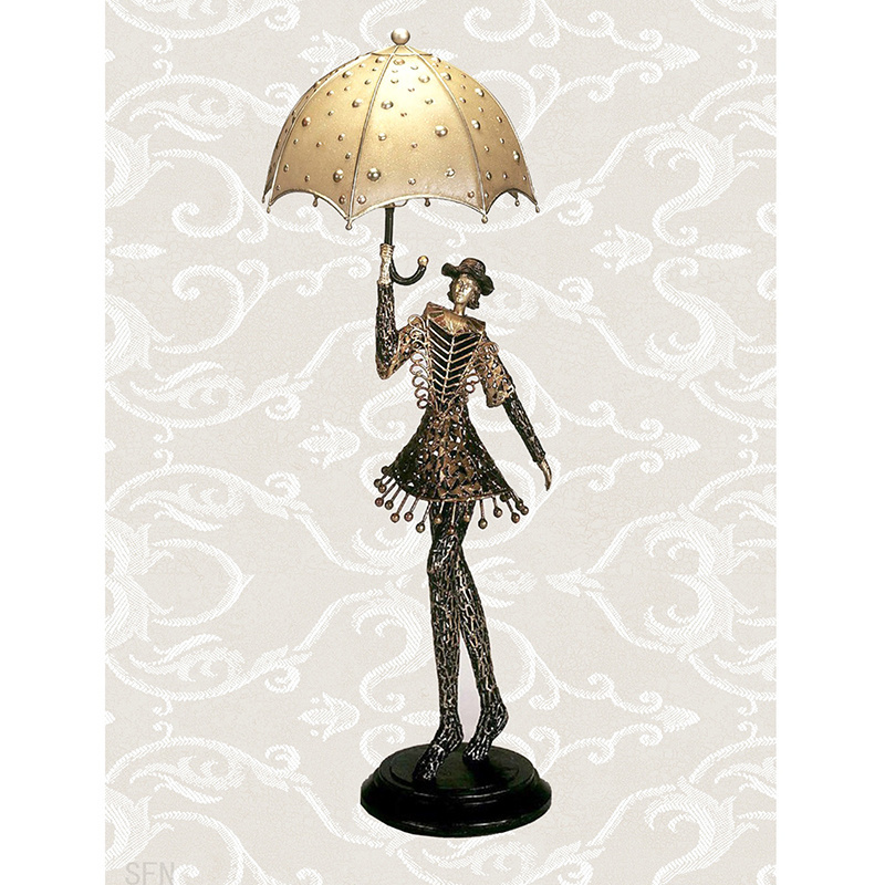 Traditional Turkish Style Floor Lamp with LED Light Source Custom Umbrella Girl Moroccan Design with a Unique Design