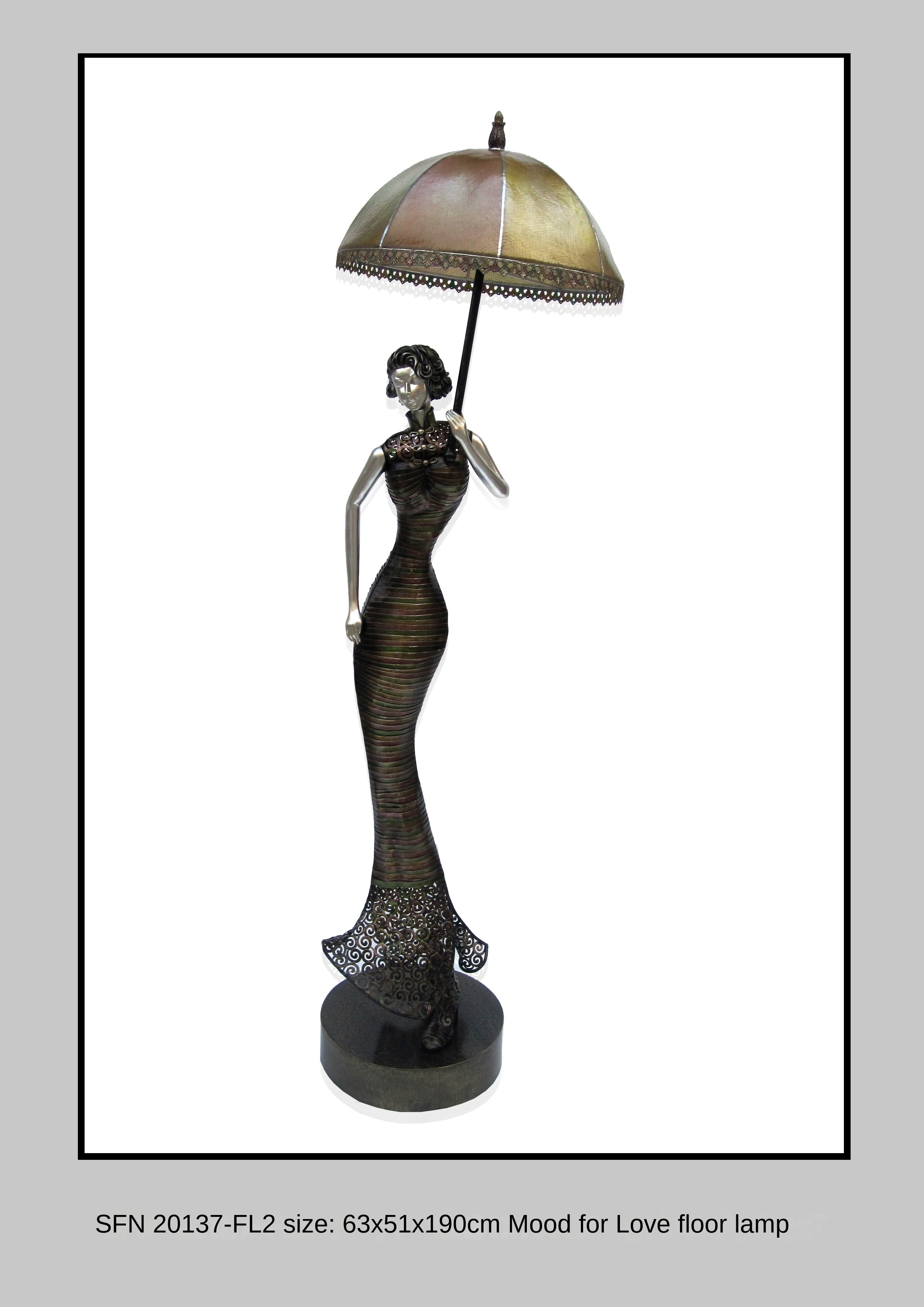 Traditional Turkish Style Floor Lamp with LED Light Source Custom Umbrella Girl Moroccan Design with a Unique Design