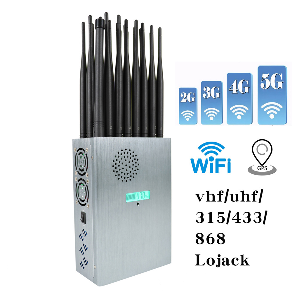 Portable 24-Antenna Cellphone Signal isolator Detector 2G 3G 4G 5G GPS LOJACK VHF UHF WiFi2.4G  interference Antennas Repeaters