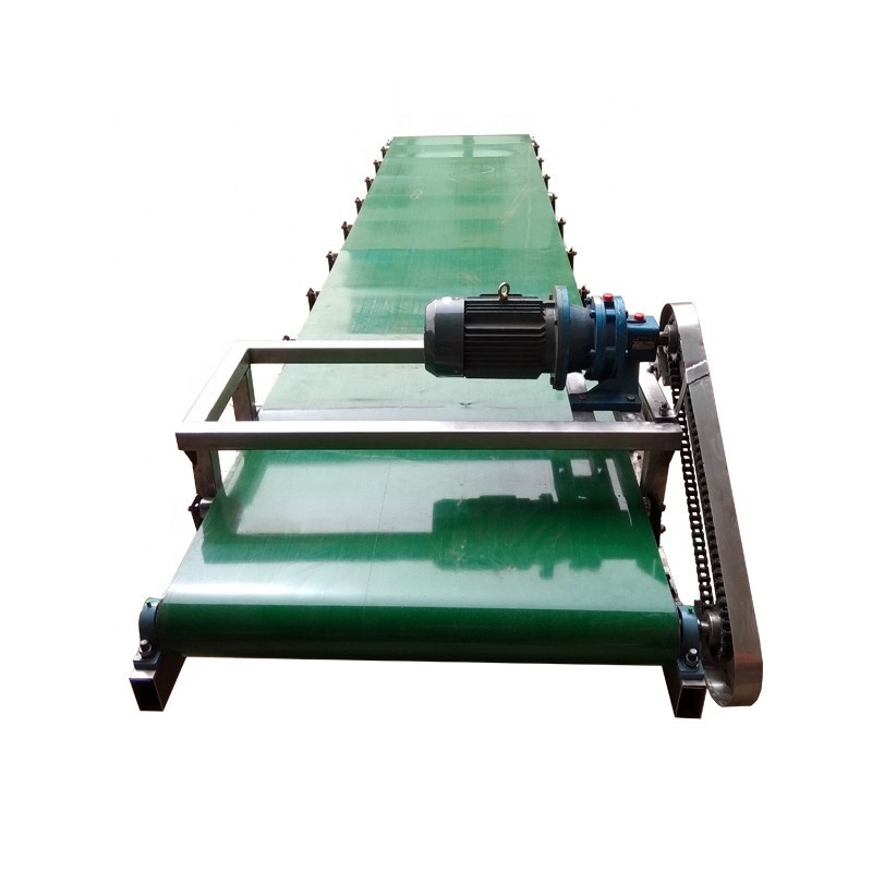 Factory custom green pvc belt conveyor used for salt transfer